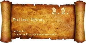 Melles Ugron névjegykártya